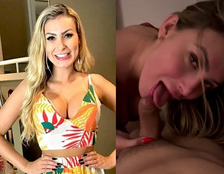 Andressa Urach putinha deliciosa do OnlyFans pagando boquete para um amador