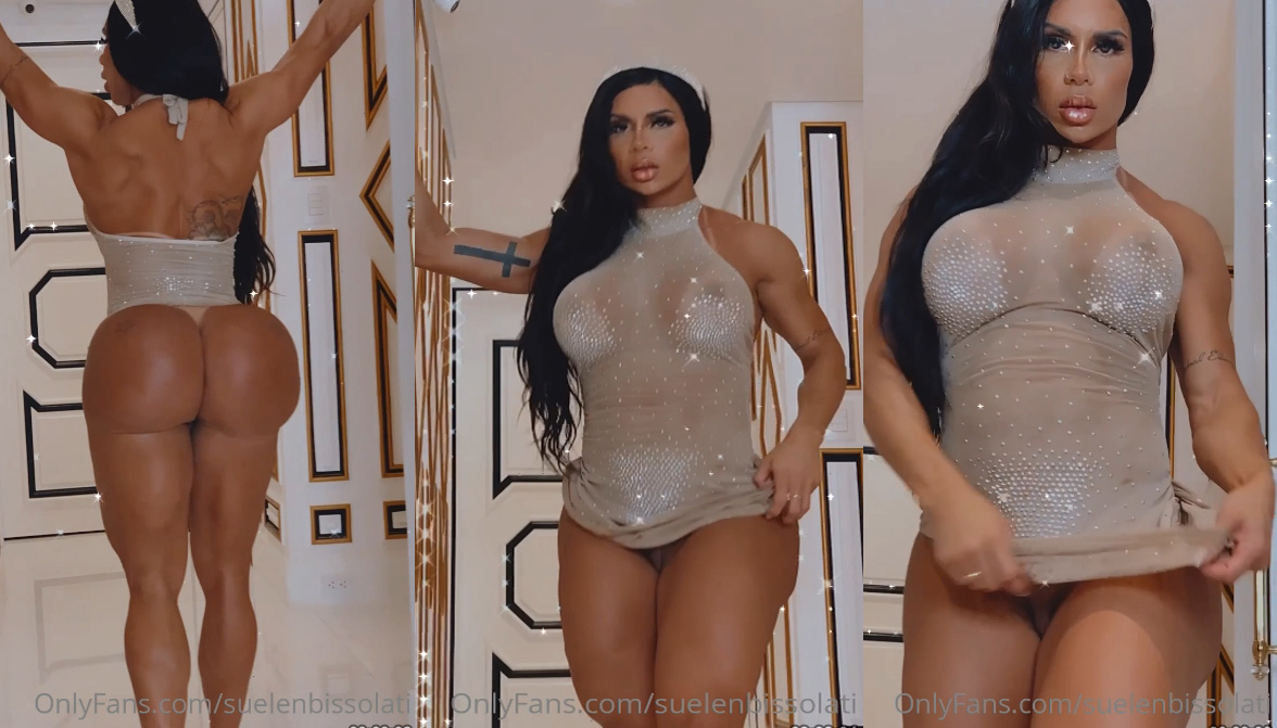 Suelen Bissolati gostosa de vestido transparente se exibe na net