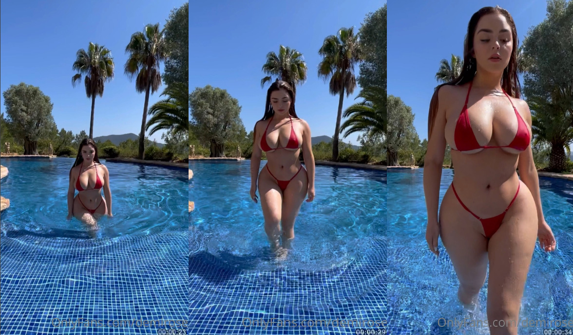 Demi Rose de biquíni totalmente gostosa e provocante