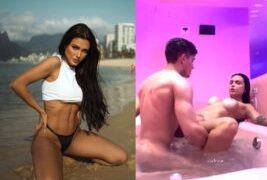 Fernanda Campos transa com bombado na banheira do motel
