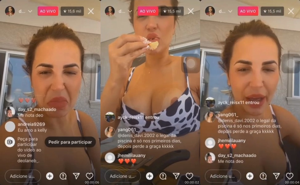 Doutora Deolane pagando peitinho ao vivo em live no instagram