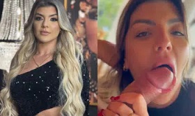 Michaela Vargas pagando boquete e tomando gozada na boquinha